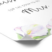 Calla flowers – 何個のキスブライダルシャワーゲーム ポスター (角)