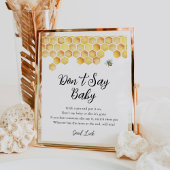 CALLA Honey Beeがベビーゲームのサインを言わない ポスター