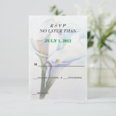 CALLA LILIESカスタマイズ可能なRSVPカード 出欠カード (スタンド正面)