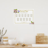 Calla Liliesバラ11表結婚座図 ポスター (キッチン)