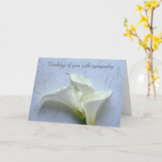 Calla lilies on pretty background Greeting Card カード (黄色い花)