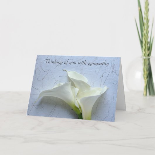 Calla lilies on pretty background Greeting Card カード (正面)