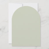 Calla Lilies on Sage Green Arch First Communion 招待状 (裏面)