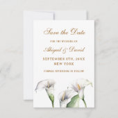 Calla Lilies Wedding Save The Date セーブザデート (正面)