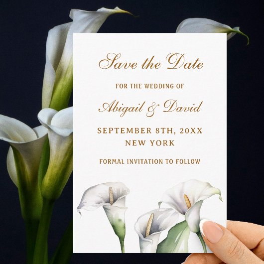 Calla Lilies Wedding Save The Date セーブザデート