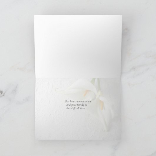 Calla lilies with room for text カード (内部)