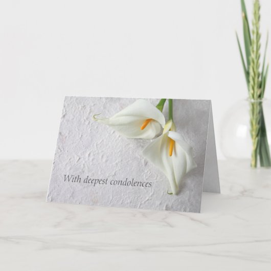 Calla lilies with room for text カード (正面)