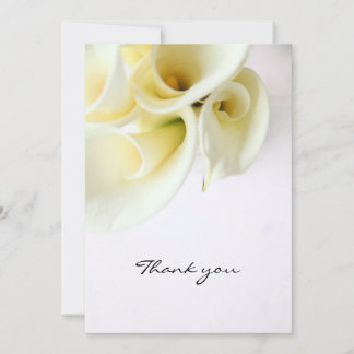 Calla lilies with text space thank you card セーブザデート