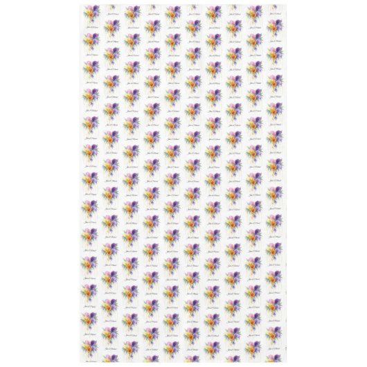 Calla Lilies Wreath Wedding Decor Newlyweds テーブルクロス (正面)