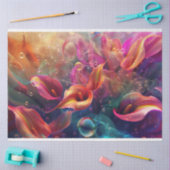 Calla Lillie半透明鮮やかバブルデコップページ 薄葉紙 (クラフト)