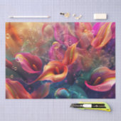 Calla Lillie半透明鮮やかバブルデコップページ 薄葉紙 (クラフト)