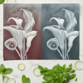 Calla Lillies キッチンタオル (折り畳み)