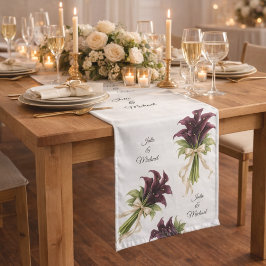Calla Lillies Wreath Wedding Decor Newlyweds ロングテーブルランナー