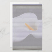 Calla Lilyイラストレーションオプション行ノート紙 便箋 (正面/裏面)