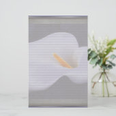 Calla Lilyイラストレーションオプション行ノート紙 便箋 (スタンド正面)