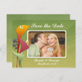 Calla Lily日付写真はがきを保存 案内ポストカード (正面/裏面)