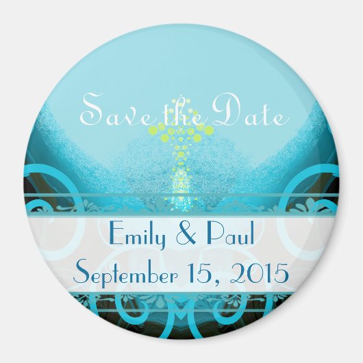 Calla Lily日付磁石を保存 マグネット (正面)