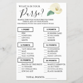 Calla Lily財布の中に何があるかシャワーゲームカード チラシ