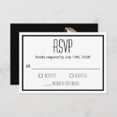 Calla Lily モダンフローラRSVP 出欠カード (正面/裏面)