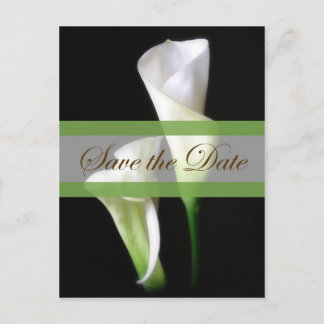 Calla Lily 2 Save the Date 結婚's 案内ポストカード