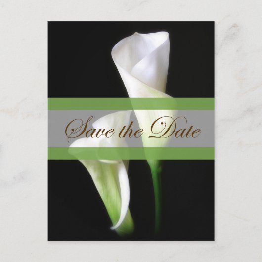 Calla Lily 2 Save the Date 結婚's 案内ポストカード (正面)