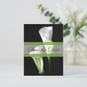 Calla Lily 2 Save the Date 結婚's 案内ポストカード (スタンド正面)