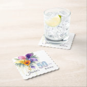 Calla Lily 50エレガントth誕生日マイルストーン ペーパーコースター (インサイチュ)