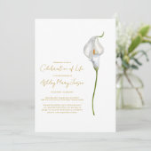 Calla Lily Celebration of Life Funeral 招待状 (スタンド正面)