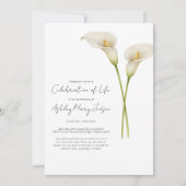 Calla Lily Celebration of Life Funeral 招待状 (正面)