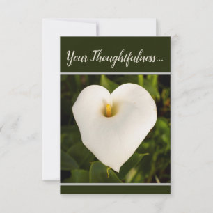 Calla Lily Flat Thank You "Thoughteness"カード サンキューカード