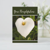 Calla Lily Flat Thank You "Thoughteness"カード サンキューカード (スタンド正面)