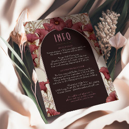 Calla Lily Insert INFOヴィンテージアールヌーボーミュシャ 招待状