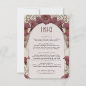 Calla Lily Insert INFOヴィンテージアールヌーボーミュシャI 招待状 (正面)