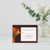 Calla lily RSVP応答カード エンクロージャーカード (スタンド正面)