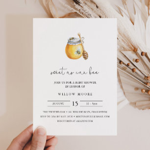 CALLA Sweet As Can Bee Baby Shower 招待状