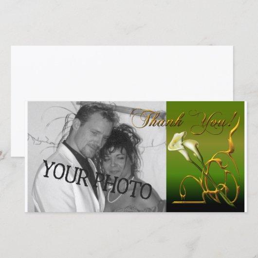 Calla Thank You サンキューカード (正面/裏面)