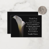 Calla Whiteありがとう ノートカード (正面/裏面インサイチュ)