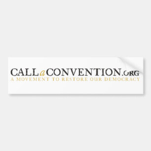 callaconventionの豊富な白 バンパーステッカー