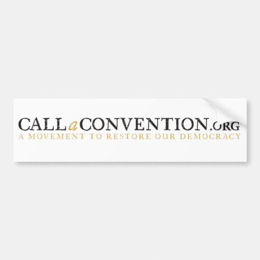 callaconventionの豊富な白 バンパーステッカー (正面)