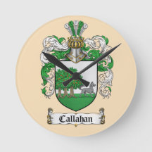 Callahan家の紋章ラウンド時計(