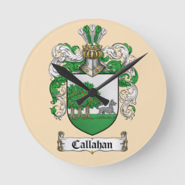 Callahan家の紋章ラウンド時計( ラウンド壁時計