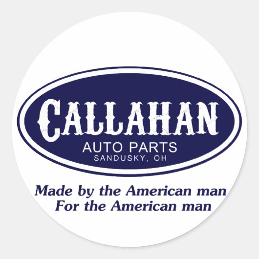 Callahan Auto Partsロゴ ラウンドシール (正面)