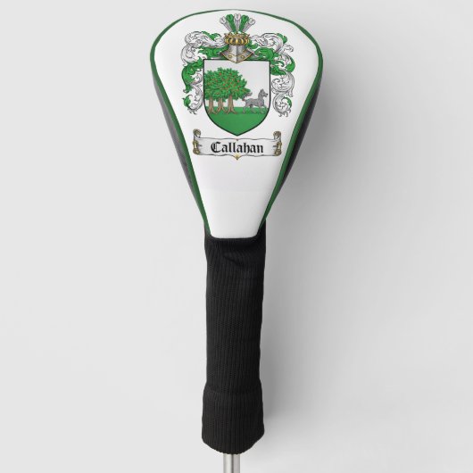 Callahan Coat of Arms Gold Head Cover ゴルフヘッドカバー (正面)