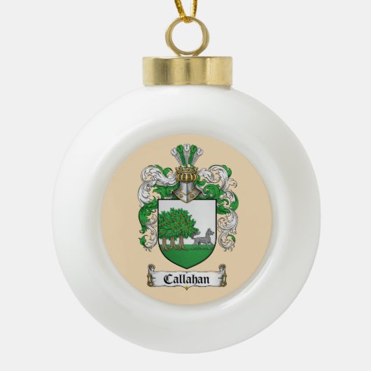 Callahan Coat of Arms Ornament セラミックボールオーナメント (正面)