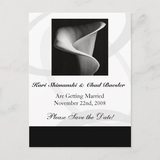 CallaLily日付の保存 案内ポストカード (正面)