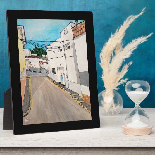 Calle Cabanilles Painting by Alfred Fox フォトプラーク (側面)