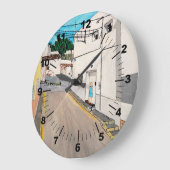 Calle Cabanilles Painting by Alfred Fox ラージ壁時計 (傾斜)