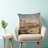 Calle de Alcala、マドリード(キャンバスの眺めの油 クッション (椅子)