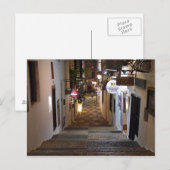 Calle de Altea con escalinata por la noche ポストカード (正面/裏面)