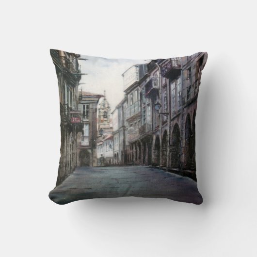 Calle del Villar (Santiago de Compostela) クッション (正面)